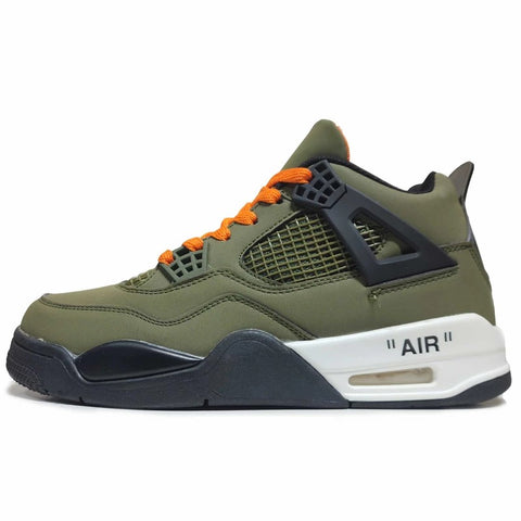 24015-Olive Air Jordan-4 Men Sport Sneaker Shoe