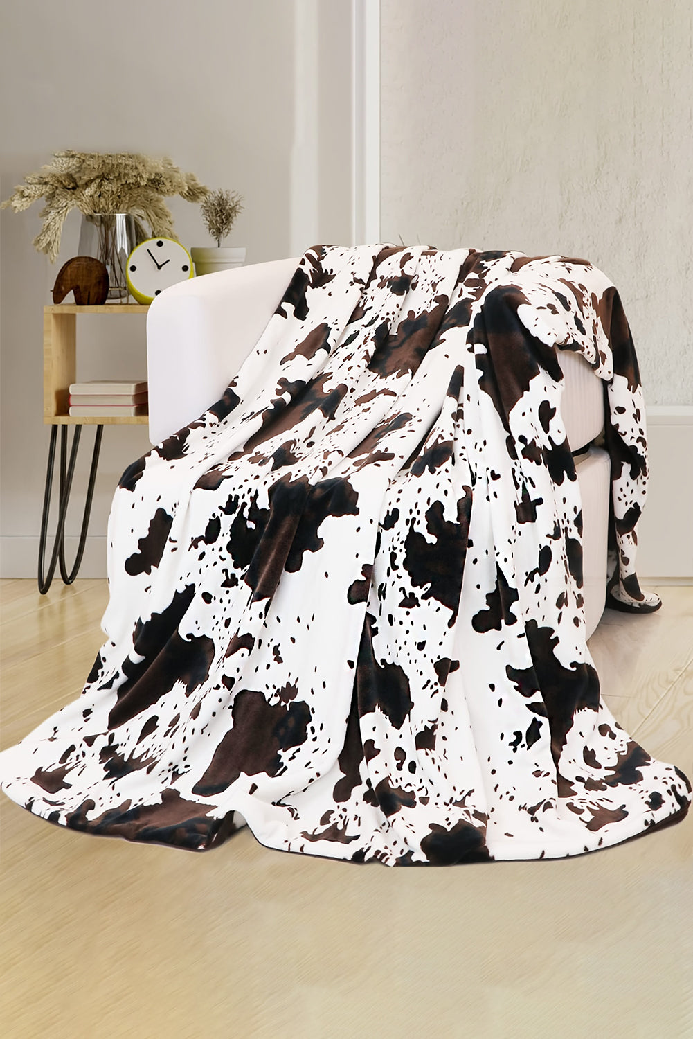 Image of Multicolour Cow Spots Plush Blanket 150*200cm