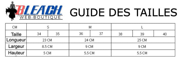 Guide des tailles getas japonaises