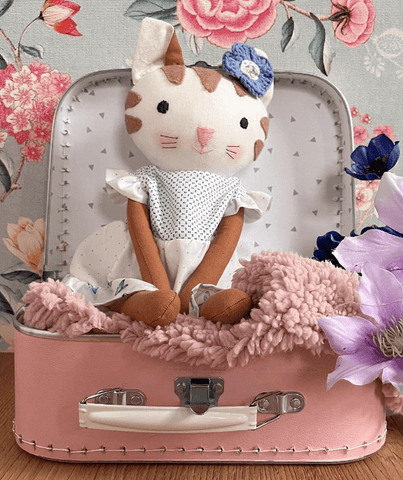 handmade bunny doll made with Studio Seren cat sewing pattern