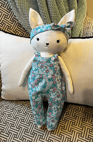 handmade cat doll made with studio seren sewing pattern