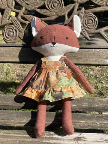 handmade fox dolls made with Studio Seren fox sewing patterns