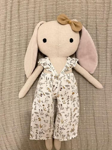 handmade bunny dolls made with Studio Seren bunny sewing patterns