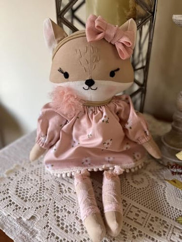 handmade fox dolls made with Studio Seren fox sewing patterns