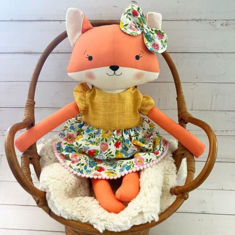 handmade fox dolls made with Studio Seren fox sewing patterns