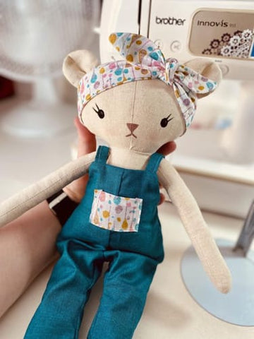 handmade bear dolls made with Studio Seren bear sewing patterns