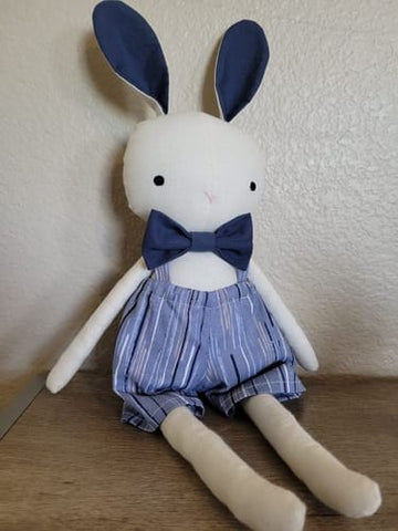 handmade bunny dolls made with Studio Seren bunny sewing patterns