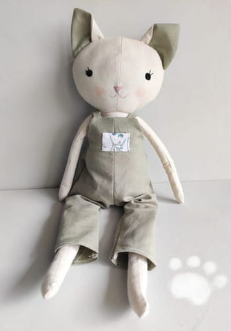 handmade cat dolls made with Studio Seren cat sewing patterns