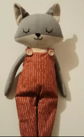handmade fox doll made with Studio Seren fox sewing pattern