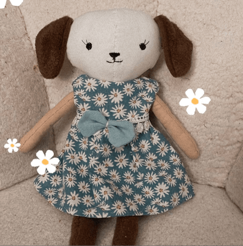 handmade dog dolls made with Studio Seren dog sewing patterns