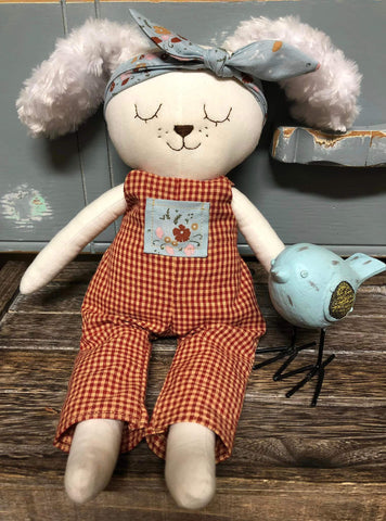 handmade dog doll made with studio seren sewing pattern