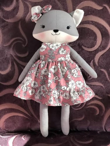 handmade wolf dolls made with Studio Seren wolf sewing patter