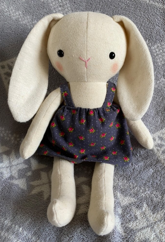 handmade bunny doll sewing pattern and tutorial