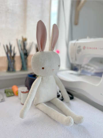 handmade bunny doll sewing pattern and tutorial