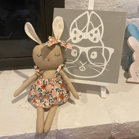 handmade bunny doll sewing pattern and tutorial