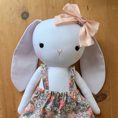 handmade bunny doll sewing pattern and tutorial