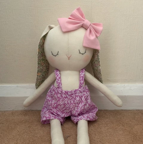 handmade bunny doll sewing pattern and tutorial