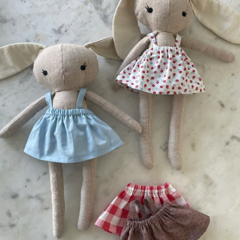 handmade bunny doll sewing pattern and tutorial