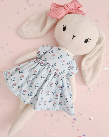 handmade bunny doll sewing pattern and tutorial