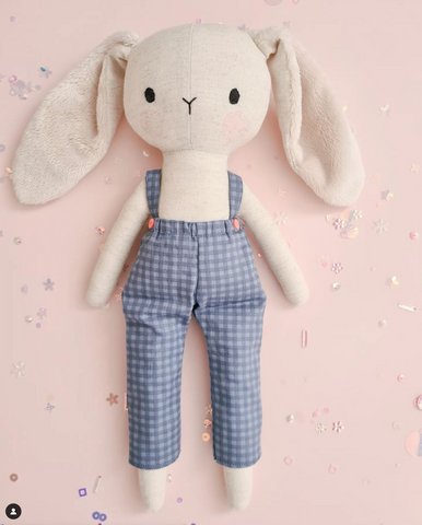 handmade bunny doll sewing pattern and tutorial