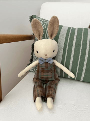 cloth bunny doll made with a Studio Seren sewing pattern