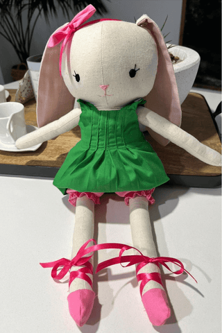 bunny doll made with Studio Seren bunny sewing pattern