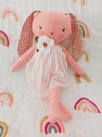 handmade bunny doll made with Studio Seren bunny sewing pattern