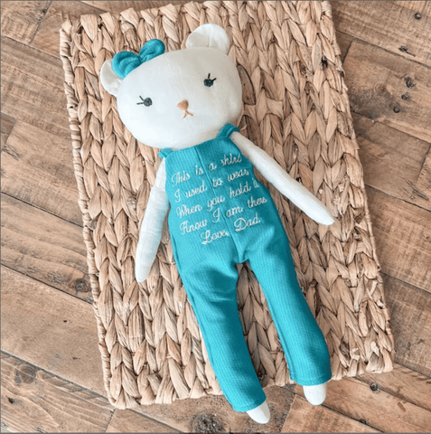 handmade bear doll made with Studio Seren bear sewing pattern