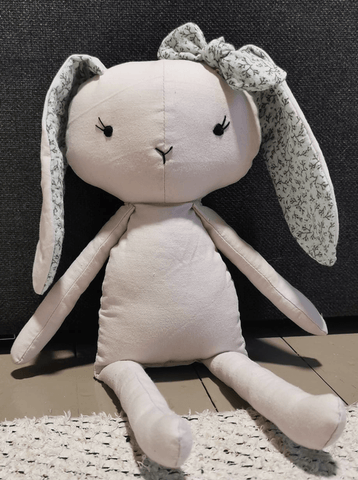 handmade bunny doll made with a Studio Seren bunny sewing pattern
