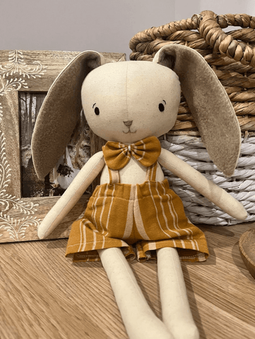 handmade bunny dolls made with STudio Seren bunny sewing pattern