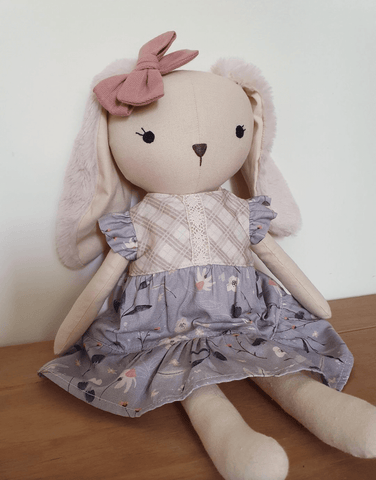 handmade dog doll made with studio seren sewing pattern