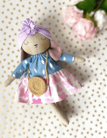 bunny doll made with studio seren sewing pattern