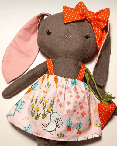 bunny doll made with studio seren sewing pattern