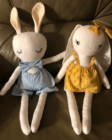 handmade bunny dolls