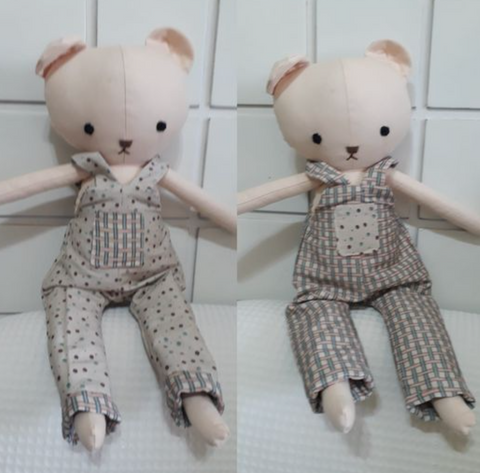 bear doll made with studio seren sewing pattern