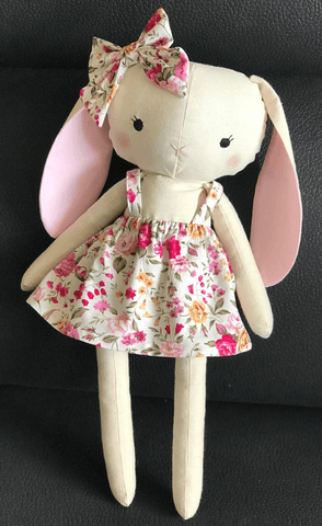 handmade bunny made with studio seren bunny sewing pattern