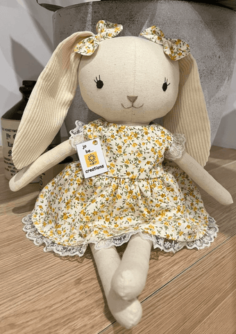 handmade bunny doll made with studio seren sewing pattern