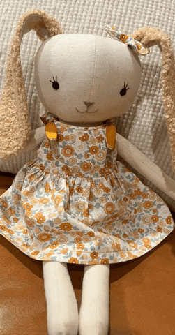 handmade dog doll made using studio seren dog sewing pattern