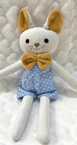 handmade dog doll made with studio seren dog sewing pattern