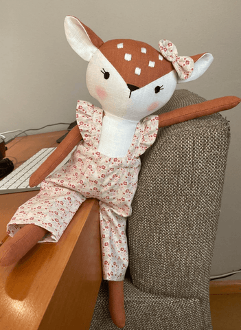 deer doll made with studio seren deer sewing pattern