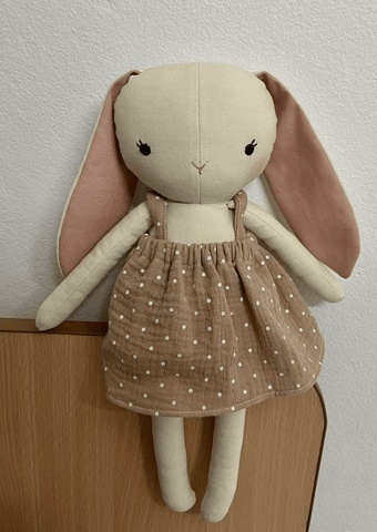 bunny doll made with studio seren bunny sewing pattern