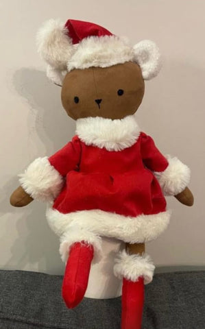 handmade santa teddy bear made with studio seren bear sewing pattern