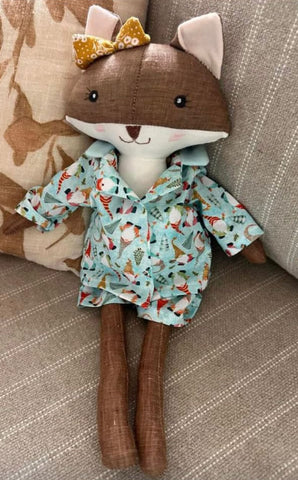 christmas doll made with studio seren sewing pattern