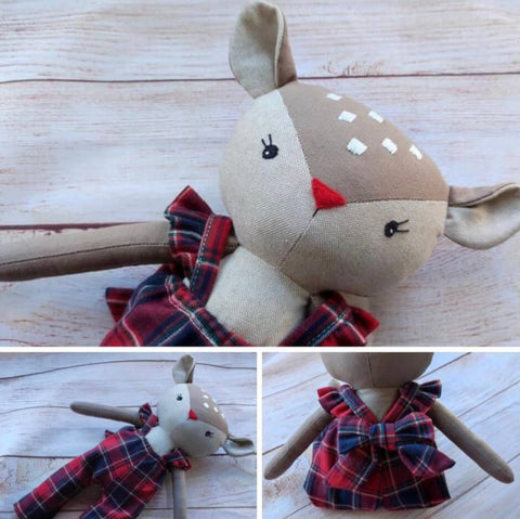 christmas doll made with studio seren sewing pattern