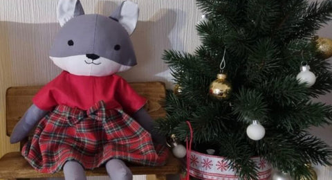 christmas doll made with studio seren sewing pattern