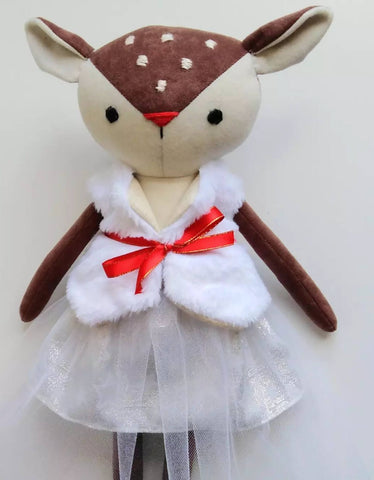 christmas doll made with studio seren sewing pattern