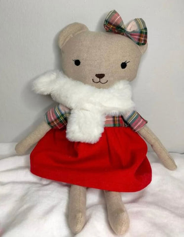 christmas doll made with studio seren sewing pattern