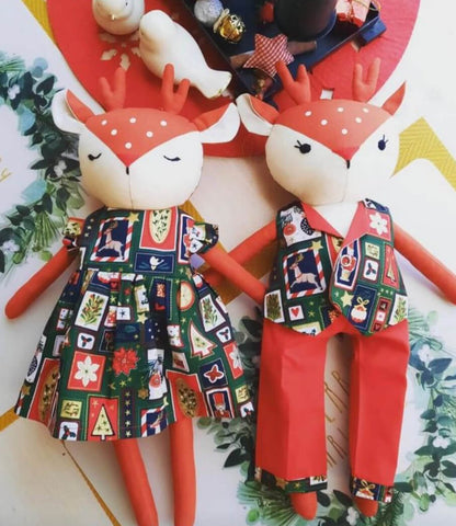 christmas doll made with studio seren sewing pattern