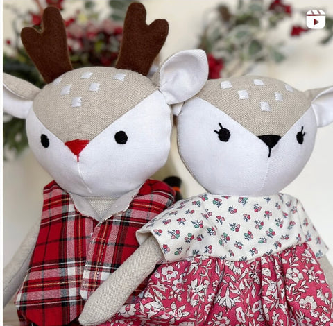 christmas doll made with studio seren sewing pattern