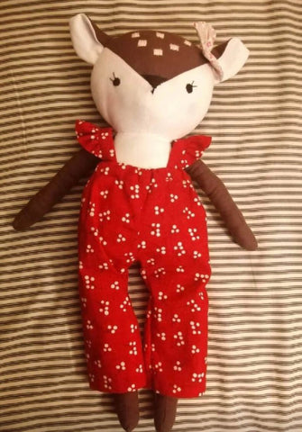 christmas doll made with studio seren sewing pattern